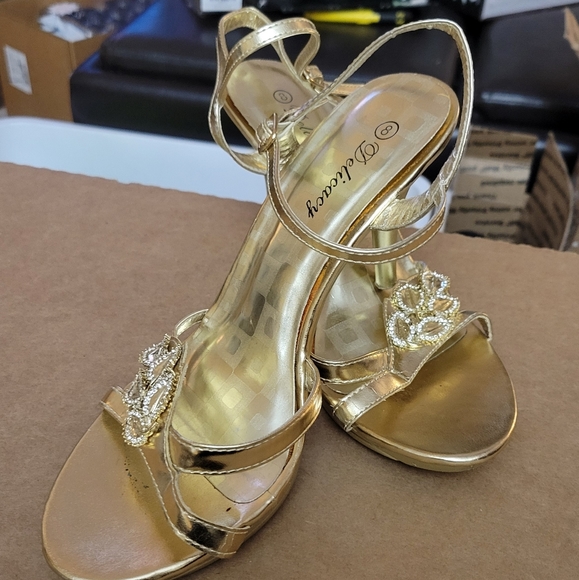 Gold Rhinestone Heels - Picture 11 of 11